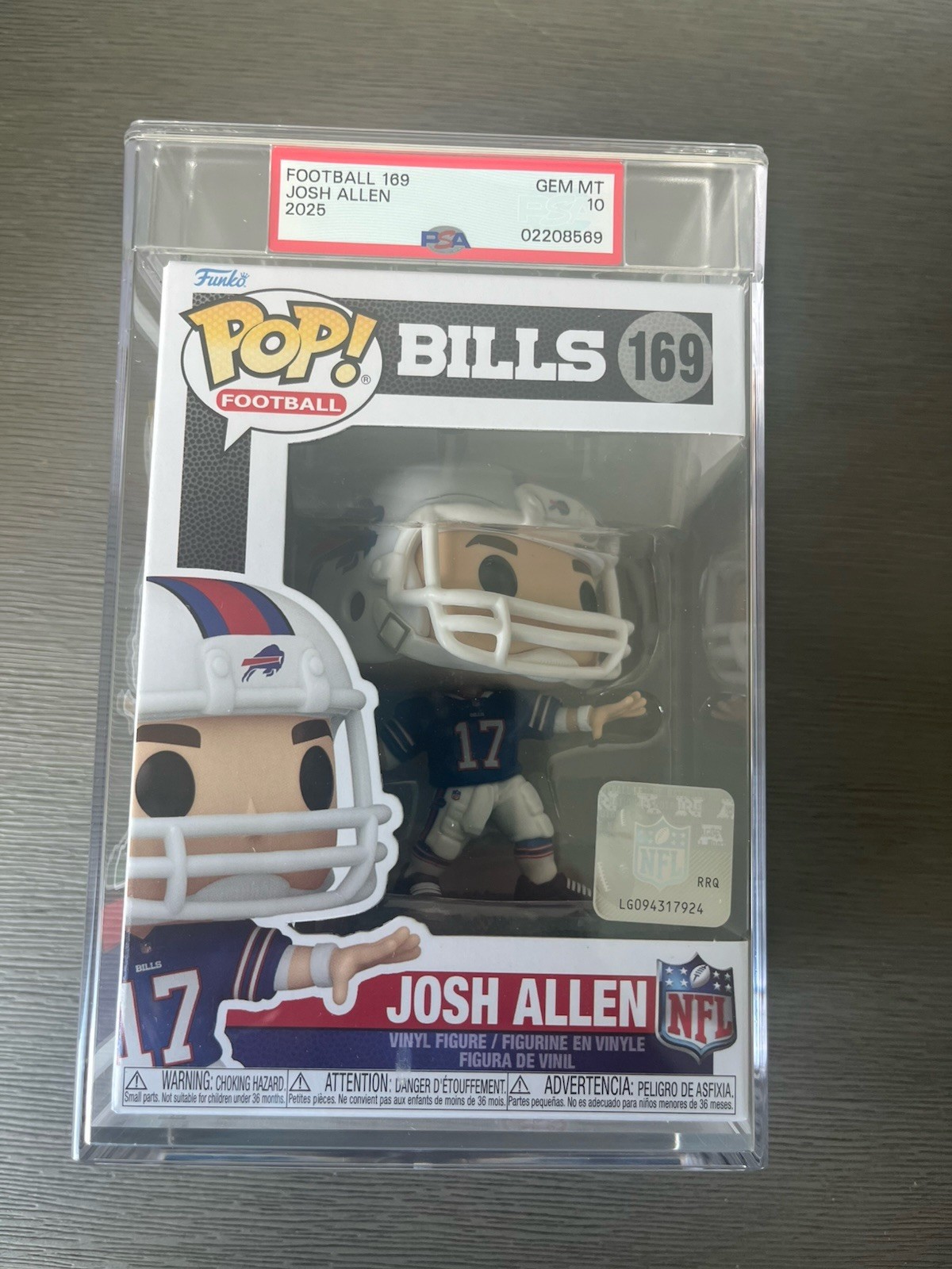 Josh Allen Buffalo Bills Football #169 Funko Pop! PSA 10 GEM MINT