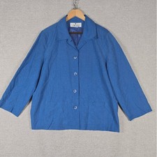 Vtg Saks Fifth Avenue The Works Silk Linen Bl...