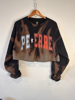 PR Puerto Rico Cropped Flame Tie Dye Crewneck Baseball Spring Break Mardi Gras