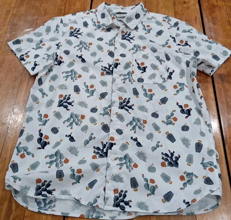 The North Face Men XL Baytrail Button Short Sleeve Camping White Shirt XL157