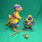 1993 VTG Playmates TMNT Ninja Turtles Cave Man Don Trippy Tyrannosaurus NearComp