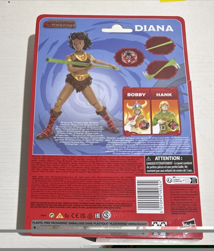 Figura de acción Hasbro Dungeons & Dragons serie animada Diana 2023 nueva, sellada Foto 2 de 2