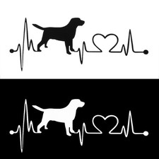 Labrador Retriever Heartbeat Love Sticker Decal Bumper Sticker For Truck Car SUV