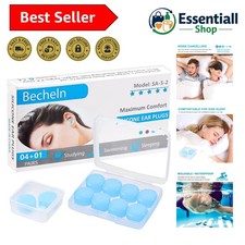 Ear Plugs for Sleeping, Waterproof Moldable Silicone EarPlugs for Sleeping No...