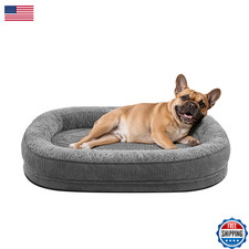 JOEJOY Orthopedic Dog Bed Medium Egg-Crate Memory Foam Pet Bolster Support