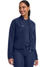 Navy Med Couture Layers Scrubs Performance Fleece Jacket MC384 NAVY