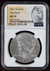 2021 PEACE NGC MS70 Silver $1 Dollar Coin Philadelphia MS 70