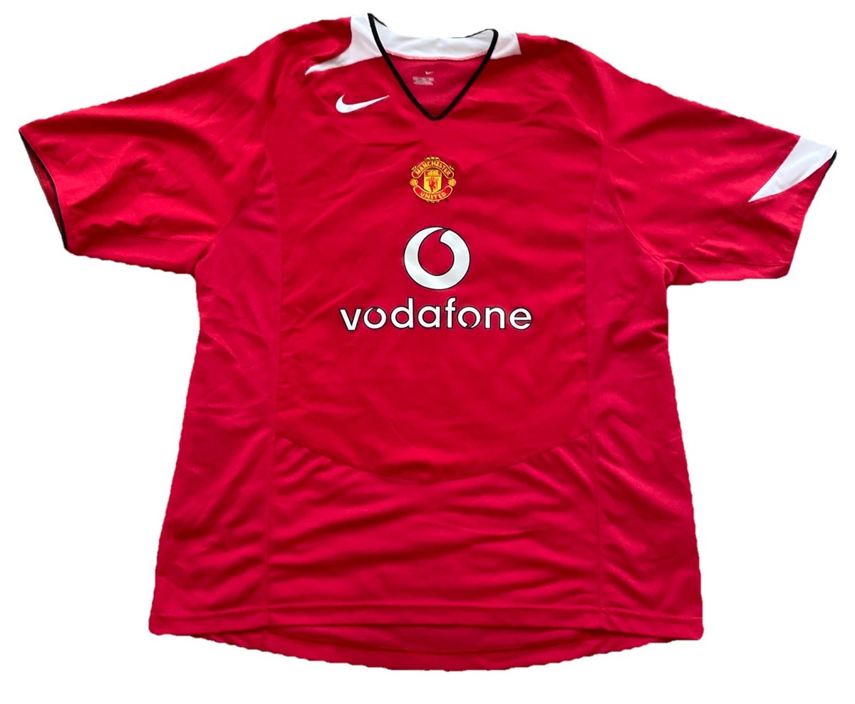 Nike 2004–2006 Manchester United Jersey Vodafone Men's 2XL Soccer