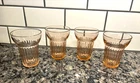 4-Vintage Anchor Hocking Glass QUEEN MARY Vertical Ribbed Pink 4" Tumblers