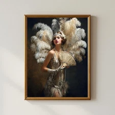 Vintage Burlesque Poster – 1920s Showgirl Art Deco Glamour Wall Art