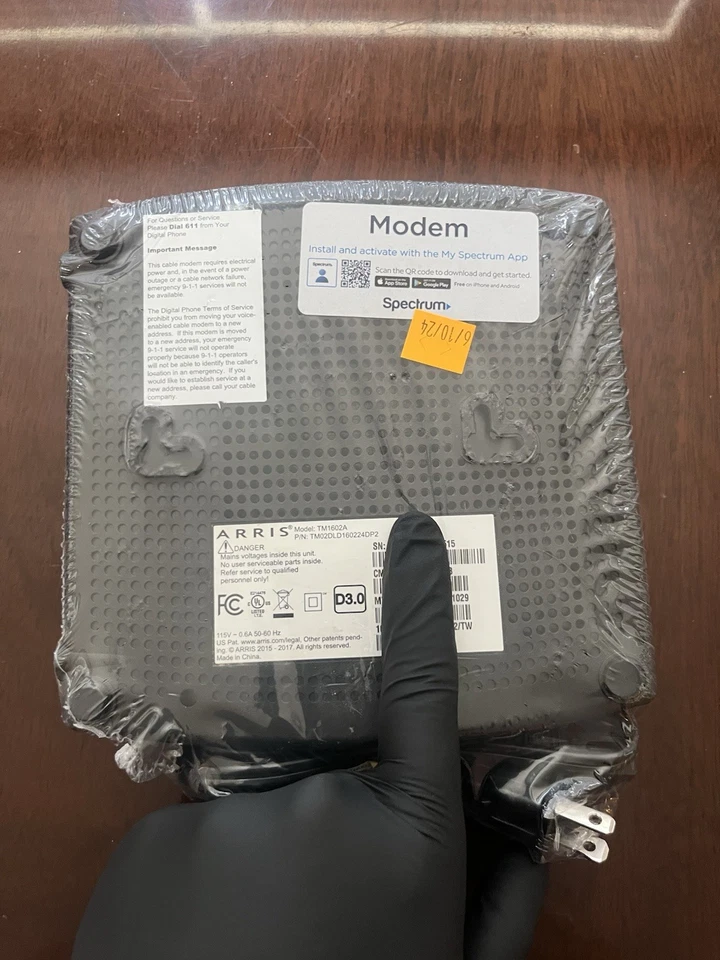 Arris TM1602A DOCSIS 3.0 Telephony Cable Modem Optimum WOW Cablevision Charter - Image 2 of 3