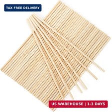 50Pcs Wooden Dowel Rods 1/4 x 12 Inch Wood Sticks for Crafts, Precut Wooden Rod