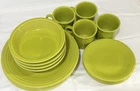Vintage Fiesta - Fiestaware Lemongrass Complete Set Of Plates/Bowls/Mugs!