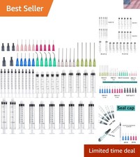 30 Pack 1ml, 3ml, 5ml, 10ml, 20ml Glue Measuring Dispenser with14ga,16ga, 18g...