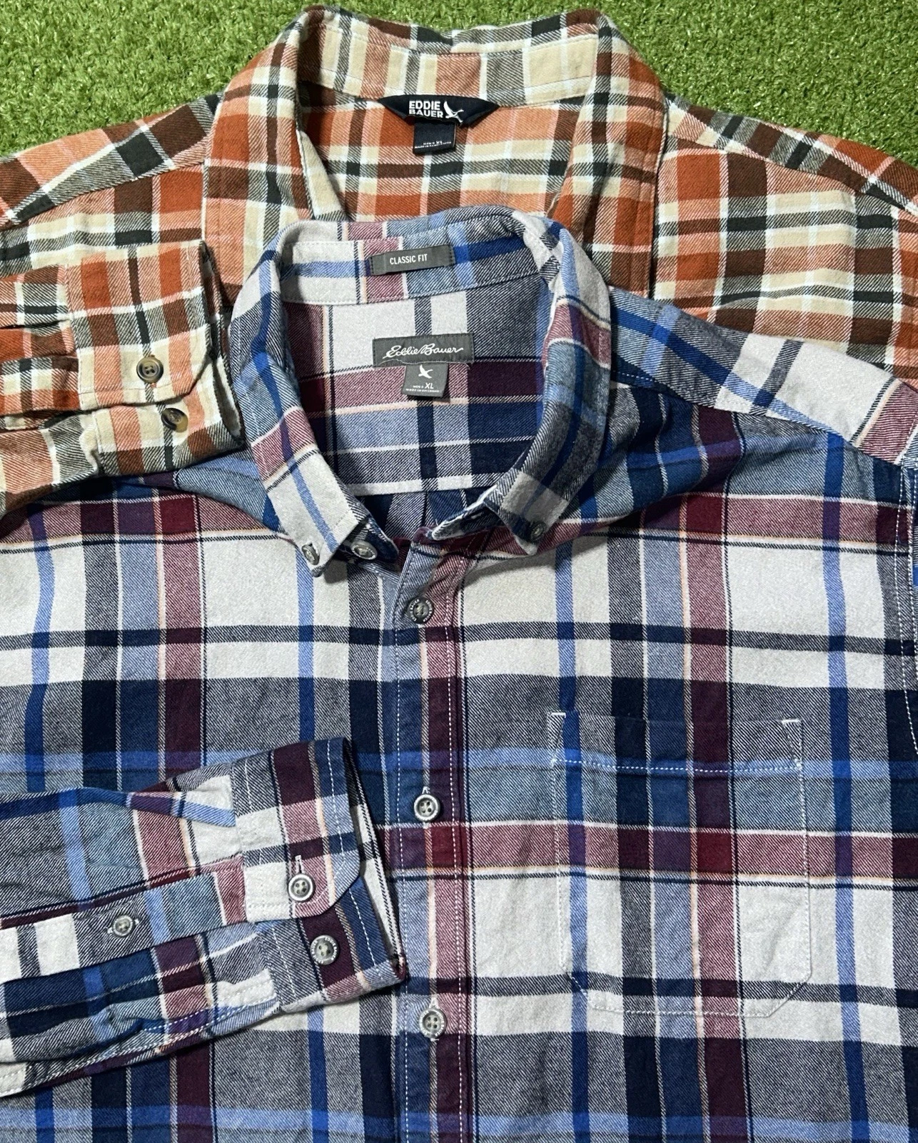 Lot of 2 Eddie Bauer Flannel Shirt Mens XL Long Sleeve Plaid Button Up Outdoor
Opens in a new window