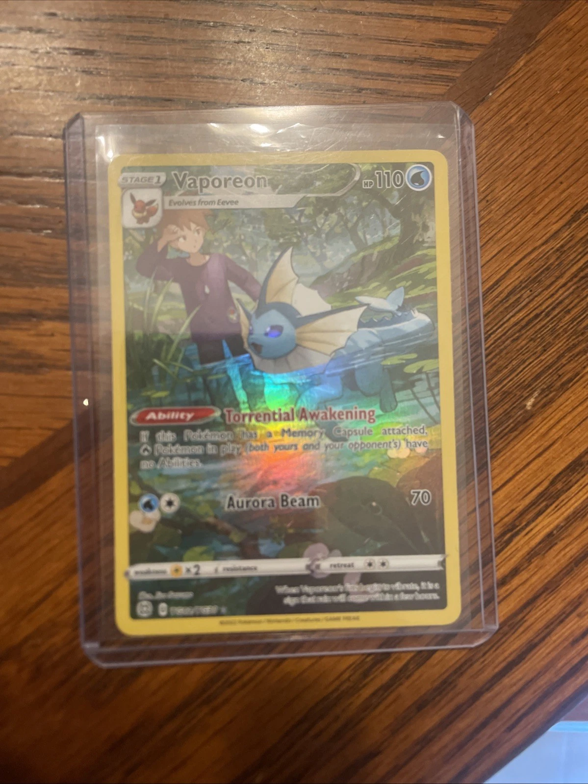 Pokémon TCG Vaporeon TG02/TG30 SWSH Trainer Gallery Brilliant Stars