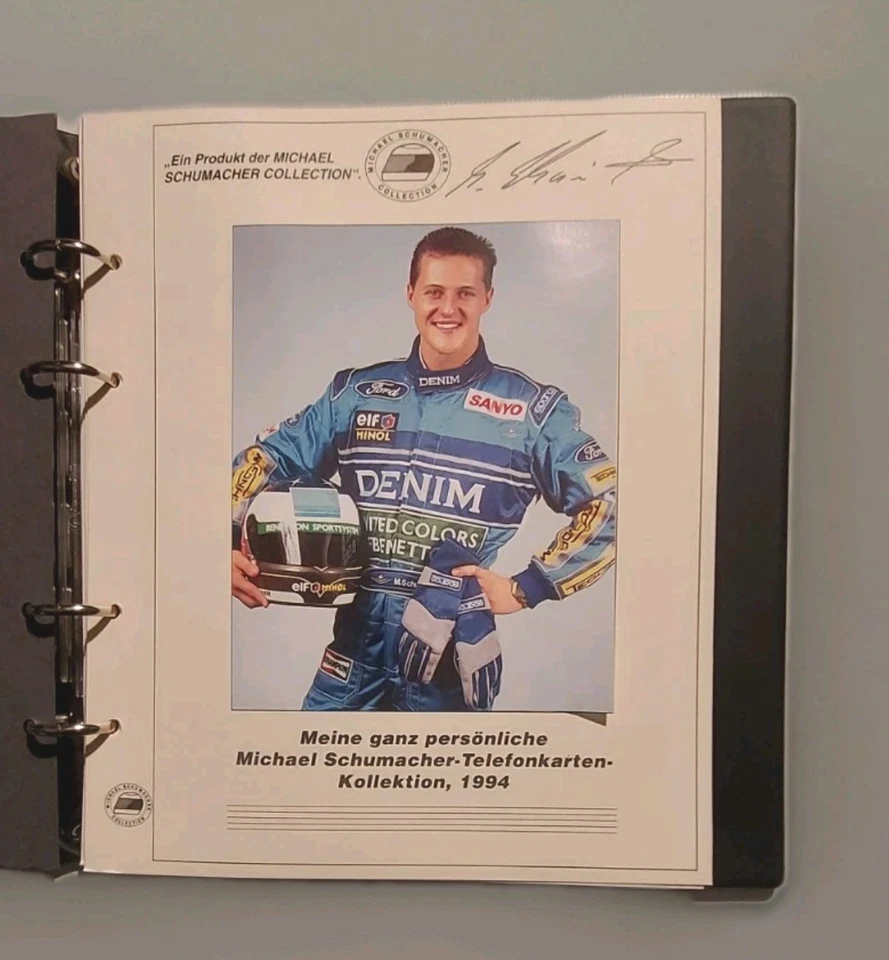 Michael Schumacher Collection 11 Telefonkarten im Album Von 1994 - Bild 2 von 4