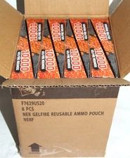 CASE of 8 Packs Nerf Pro Gel Fire Reusable Ammo Pouch 10,000 Rounds Each for 80K