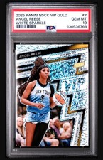 2025 Panini The National VIP Gold #7 Angel Reese White Sparkle Prizm SSP PSA 10