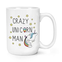 VerrüCkte Einhorn Mann 426Ml Groß Becher Tasse - Lustig Groß