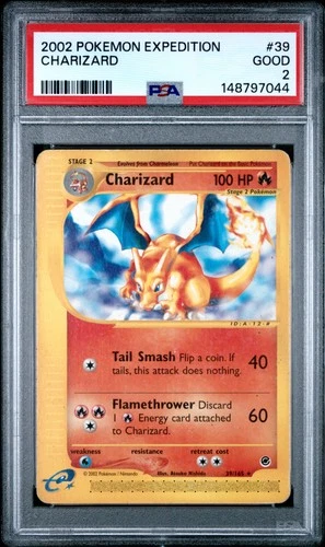 2002 POKEMON EXPEDITION #39 CHARIZARD PSA 2