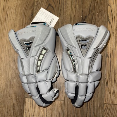Maverik Rome Lacrosse Gloves Brand New Grey. Medium 12 Inch. Ax Suede