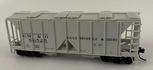 Tolva cubierta Bowser HO 55618 ACF 70 toneladas 2 bahías Gulf Mobile y Ohio #80525 | Zustand: Used