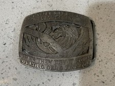 Pry From My Cold Dead Hands Pewter Belt Buckle Cowboy Bling Vintage