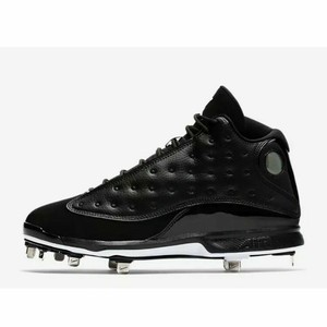 black metal baseball cleats
