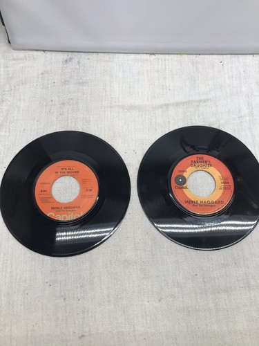 Merle Haggard 45 RPM Record Lot Country 7 Total - Picture 5 of 9