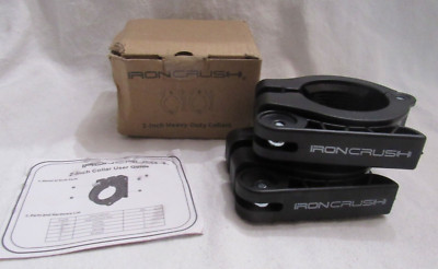 Set of 2 Iron Crush 2-Inch Heavy-Duty Collars Black