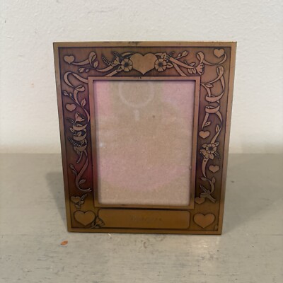 VTG M.W. Carr Brass Detailed 3 x 4 Picture Frame 