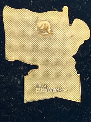 1984 Olympic Pin ~ Mexico Flag ~ Sponsor Budweiser ~ Mascot Sam