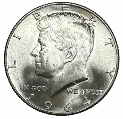 1964 SUPERB GEM BU++KENNEDY HALF | eBay