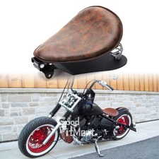 Per Yamaha V Star XVS 1100 Chopper Bobber Moto Marrone Sella in Pelle Sedile Singolo