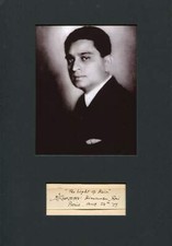 INDIAN CINEMA Himanshu Rai autograph, signed album page mounted