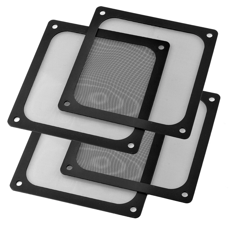 Schwarz Lüfterabdeckung mit Ultra-feinem Staubfilter, Schwach magnetisch Montage - Bild 2 von 4