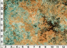 Teal Black Light Orange Earth Jewels Quilting Sewing Fabric 5 1/2 Yards EJ13