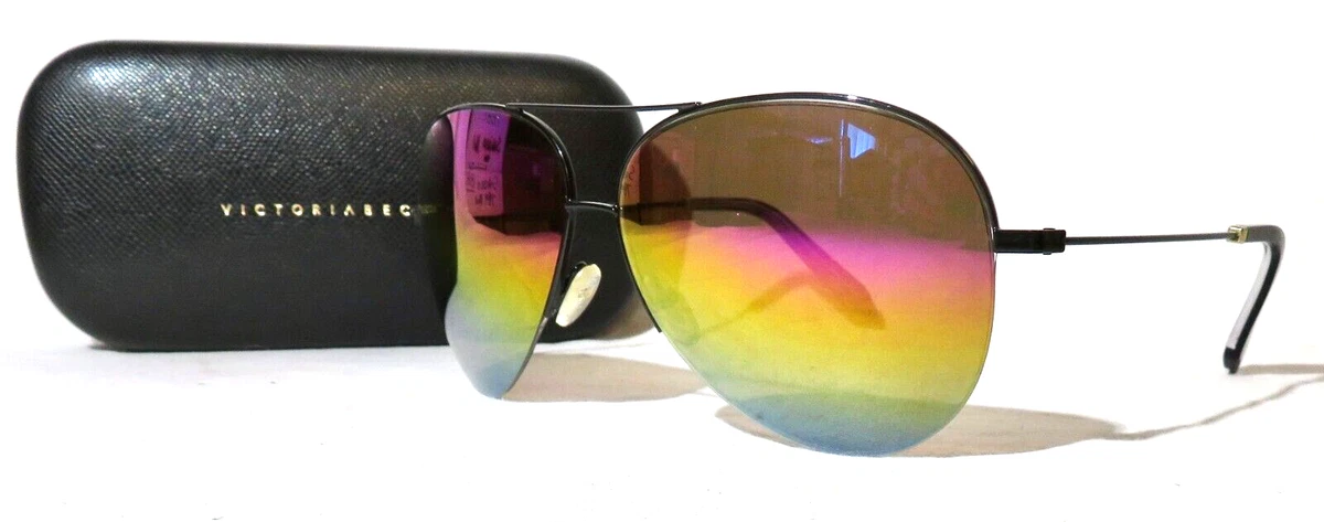 Victoria Beckham Flat Top Aviator Sunglasses Black Gradient 58mm VB6785 New Sculpted Metal And Acetate Sunglasses With Flat Top  main image 4