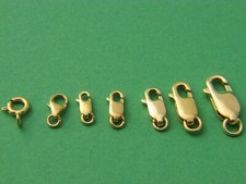 Solid Real 14k yellow gold Lobster Claw Clasp Spring Ring Clasp Wholesale prices