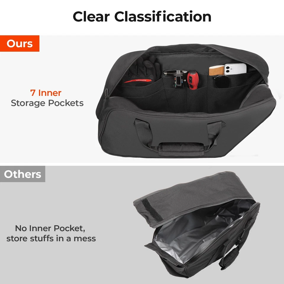 2 peças forros de alforje forros de bagagem bolsa traseira pacote para touring Yamaha Honda - Imagem 2 de 4