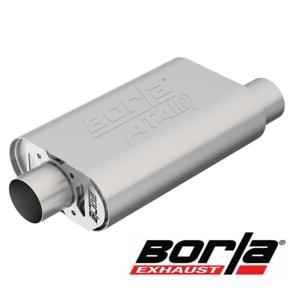 Borla 400844 CrateMuffler ATEK Exhaust Muffler T304 Borla 400844 CrateMuffler ATEK Exhaust Muffler T304