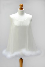 Fluffy marabou feather babydoll nightdress, 60s vintage style baby doll nightie
