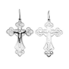 Orthodox Kreuz Anhänger aus 925er Silber SILBER KREUZ Русский Крест из серебра