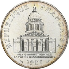 [#1502185] Munten, Frankrijk, Panthéon, 100 Francs, 1987, Paris, FDC, Zilver, KM