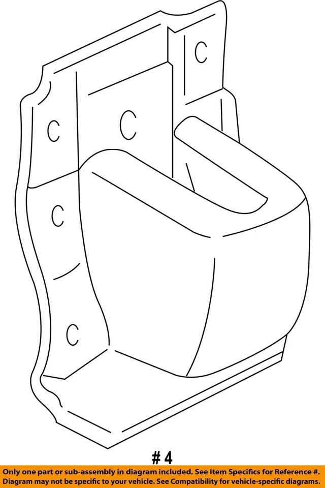 Parachoques trasero GM OEM 96-23 Express 1500 - Soporte interior 84283572 Foto 2 de 2