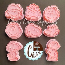 Cookie Cutter With Embosser Stamp 16 pieces Set 8 cutters  8 embossers D-005 