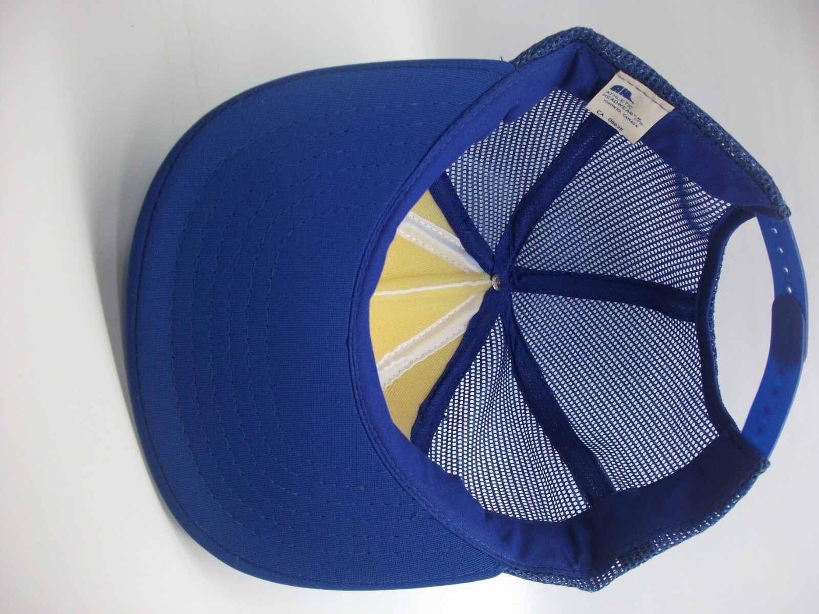 AB Ciment Mont Laurier French Francais Hat VTG Blue S… Gem