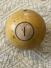 Antique Vintage clay 1 ball pool billiards 2.25" Rat Rod Shifter