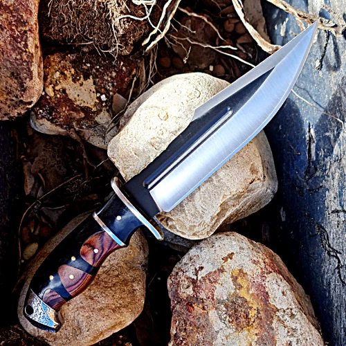 Outdoor COLUMBIA Hunting Knife Fixed Blade Large Bowie Camping Survival Knife - Picture 11 of 24